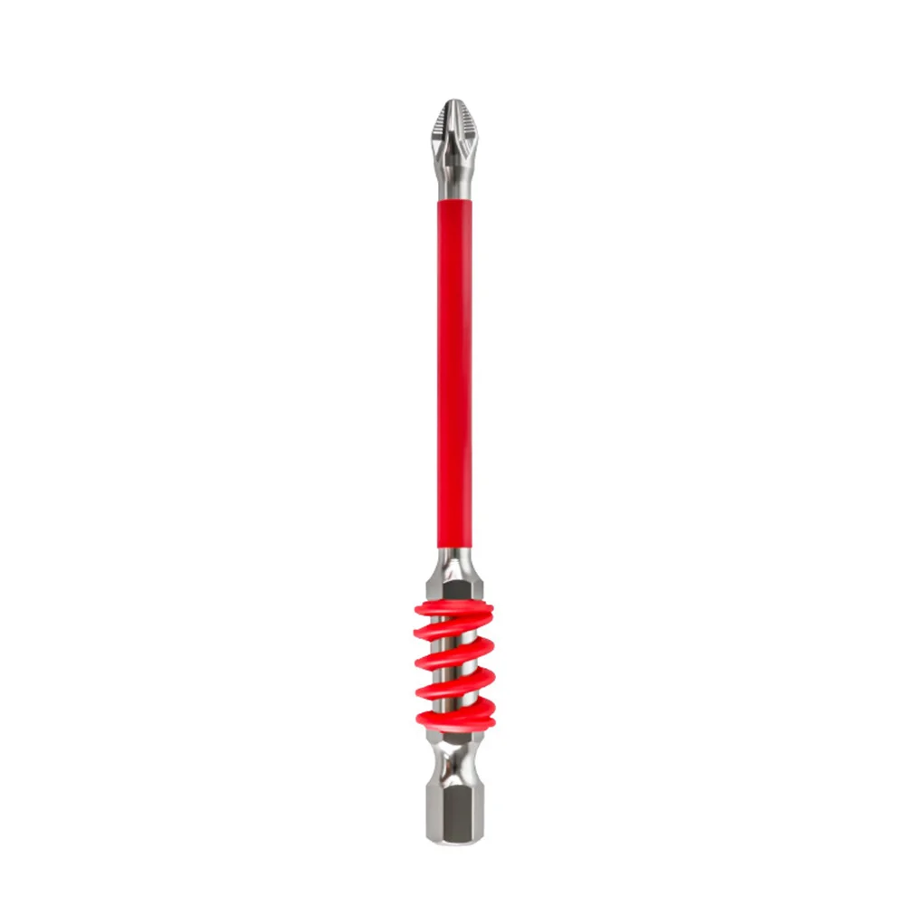 Spring Screwdriver Bit Set With Anti-Slip Grip And Flexible Mechanism, Compatible With 6.35mm Electric Drill Carbide Tips