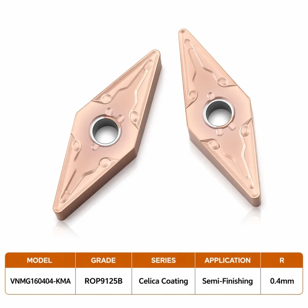 10pcs VNMG160404-KMA VNMG160408-KMA Carbide Inserts External Turning Tool CNC Lathe Cutter Tool VNMG  for Stainless Steel