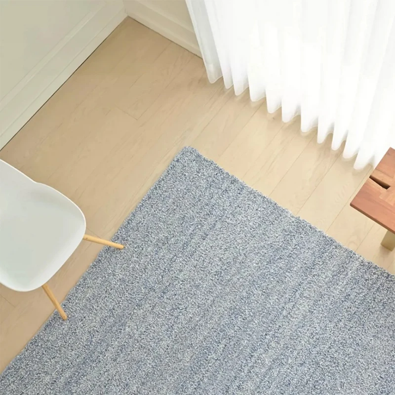 Modern Simple Hand Woven Carpet Living Room India Thick Soft Home Foot Floor Mat Bedside Rug Solid Color Bedroom Carpet Decor