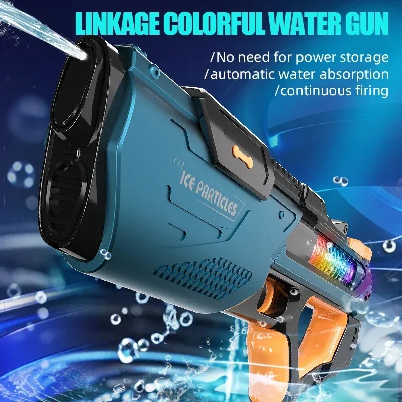 Full Electric Automatic Water Storage Gun Toys Portable Children Summer Beach Outdoor Fight Fantasy Toys for Boys Kids Game