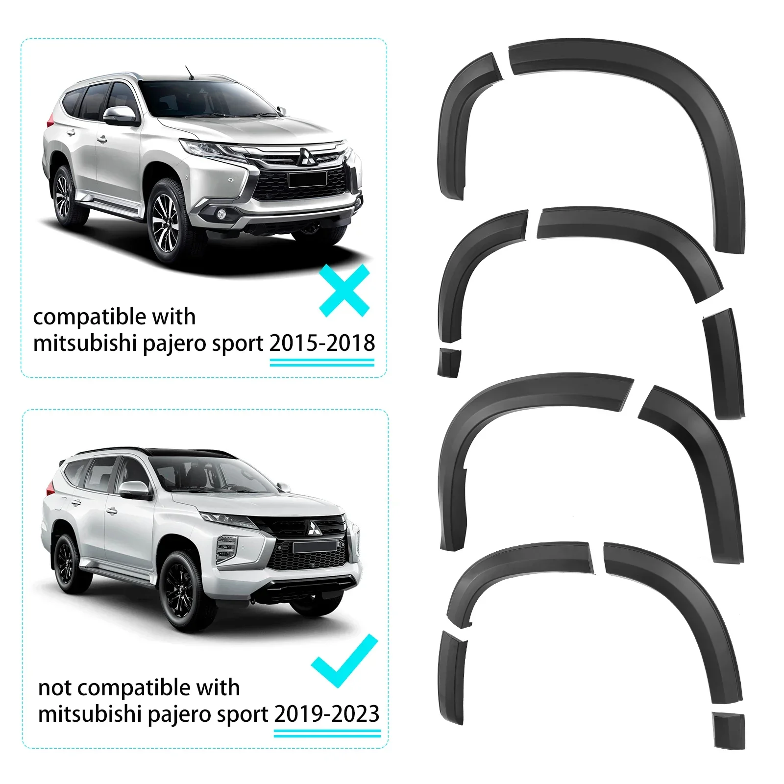 Slim Fender Flares Wheel Arch For Mitsubishi Pajero Sport 2020 2021 2022 2023 Mitsubishi Montero Sport Shogun Sport Mudguards