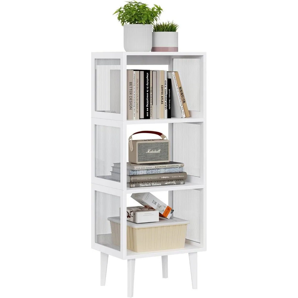 

Book Shelf, 3 Cube Bookcase, Bookshelf Storage Organizer, Shelf Freestanding for Bedroom, Living Room, Home Office, White