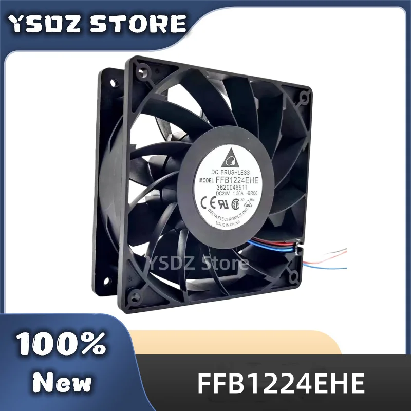 100%New delta FFB1224EHE 2/3/4-wire 24V 1.5A 12038 12cm violence frequency converter server fan in stock Fast Shipping