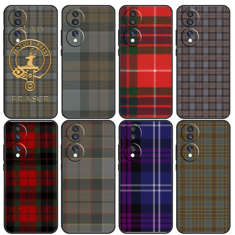 Fraser clan tartan Case For Honor 70 X8 X9 50 Cover For Huawei P30 P50 Pro P20 P40 Lite P Smart 2019 Nova 5T