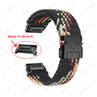 20mm 22mm 26mm Braided Nylon Strap For Garmin Fenix 7S 6S 5S 7 7X 6 6X Pro 5 5X Elastic Wrist Band Garmin EPIX Enduro Bracelet