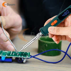 AC220V 120W Electric Soldering Iron Precise Temperature Control Digital Display EU Plug Ceramic Quick Heat Soldering Iron