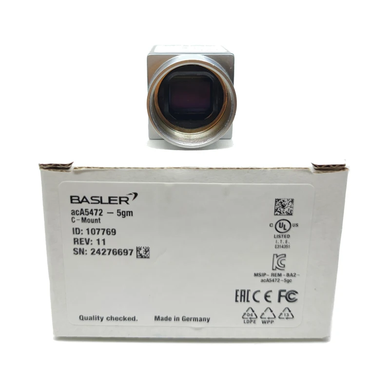 Basler acA5472-5gm 20MP 1‘’ IMX183 GigE Rolling Shutter Machine Vision Area Scan Camera  C Mount