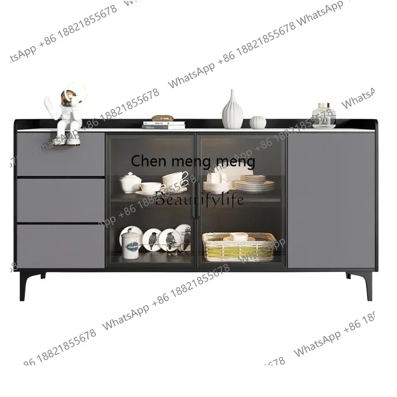 New arrive NEW Side cabinet Modern simple rock slab storage porch tableware side cabinet