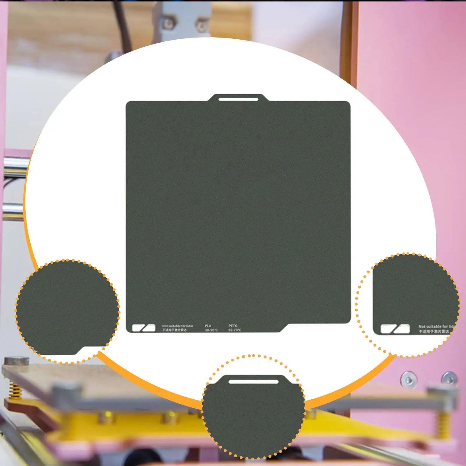 3D-printer bouwplaat Bedplaat Hechting Flexibel printplatform Eenvoudig te gebruiken 3D-printaccessoires Dubbelzijdig voor PA