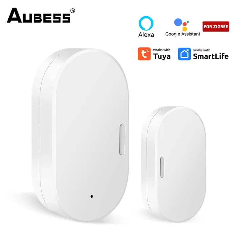 Tuya Zigbee Door Window Sensor Smart Anti-tamper Button wireless home security system Remote Control Work With Alexa Google Home