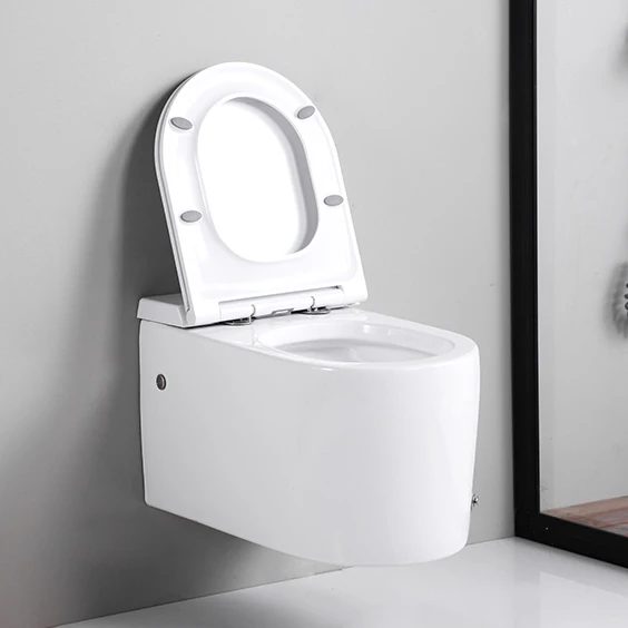 High quality european rimless flush ceramic wall mounted toilet bowl bathroom wc ceramic wall hung smart toilet with tank