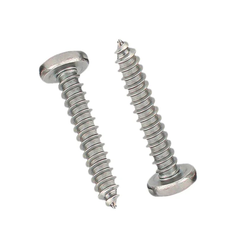 M1 M1.2 M1.4 M1.7 M2 M2.3 M2.6 M3 M3.5 M4 M5 M6 Stainless Steel 304 Cross Phillips Pan Round Head Self Tapping Screw Wood Screws