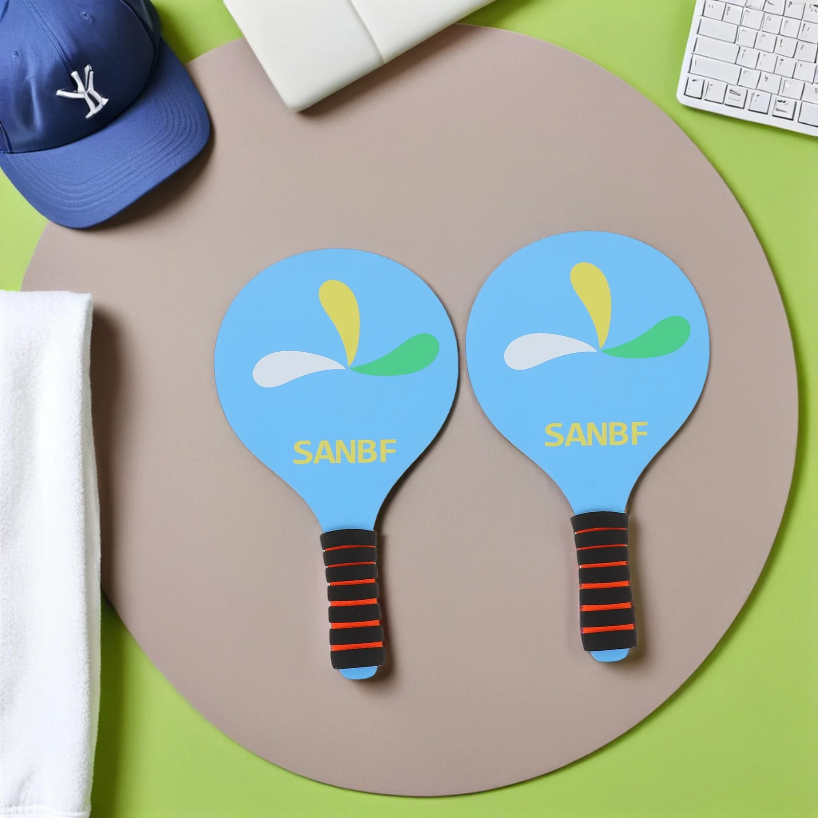 

1Set Sturdy Badminton Racket Set Durable Paddles Shuttlecocks Adults Kids Outdoor Indoor Games Beach Park Beach Paddle Ball