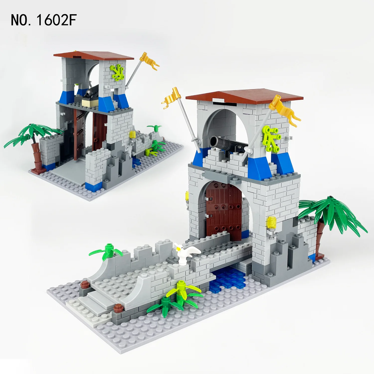 Bloques de construcción de castillo Medieval militar para niños, juguete de ladrillos para armar castillo Medieval de estilo europeo, serie MOC, ideal para regalo, código 244, compatible con piezas