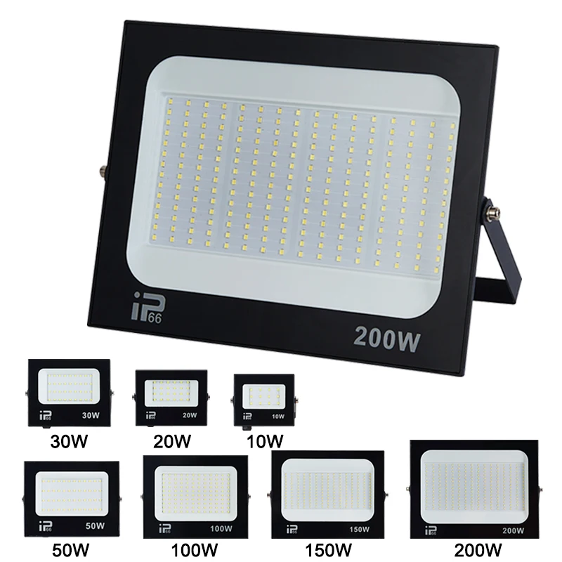 200W LED Floodlight AC 220V Outdoor Spotlights IP66 Waterproof LED Reflector Projector Garden Light Wall Lamp 30W 50W 100W 150W