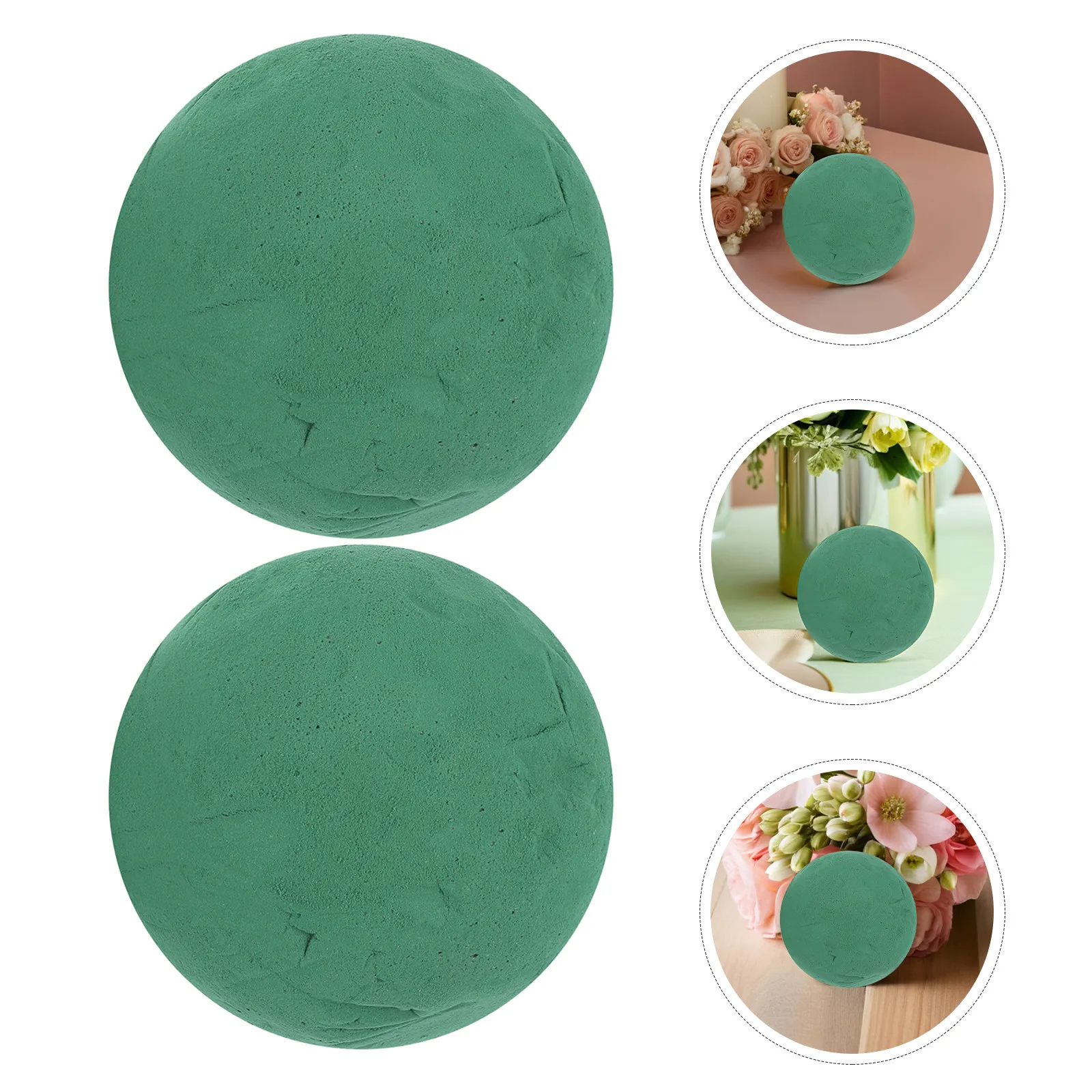4Pcs Floral Foam Sphere 12Cm Round High Absorbency Wet Foam Balls for Fresh Flowers DIY Arrangements Home Office Wedding Decor