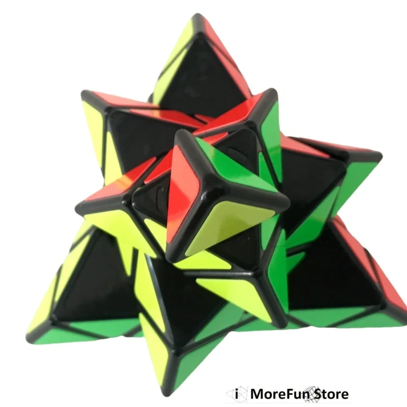 Sengso quarta ordem pirâmide cubo mágico forma estranha cubo de velocidade quebra-cabeça brinquedo crianças presente cubo mágico quebra-cabeça