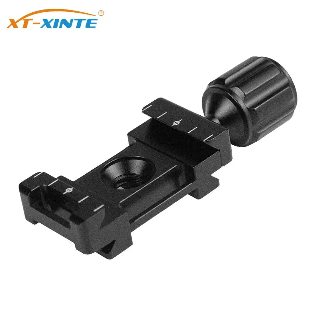 QR-25 Mounting Plate Clamp Quick Release Plate Clamp Adjustable Knob Adapter with 1/4 3/8 Hole For Arca Swiss Tripod Ball Head