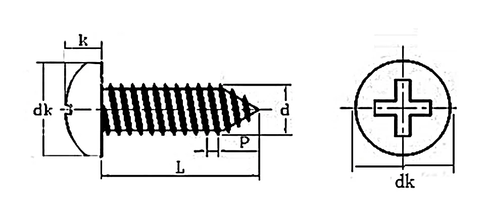 Zelftappers staal zwart DIN 7981 - 2 x 6 mm | KING Microschroeven