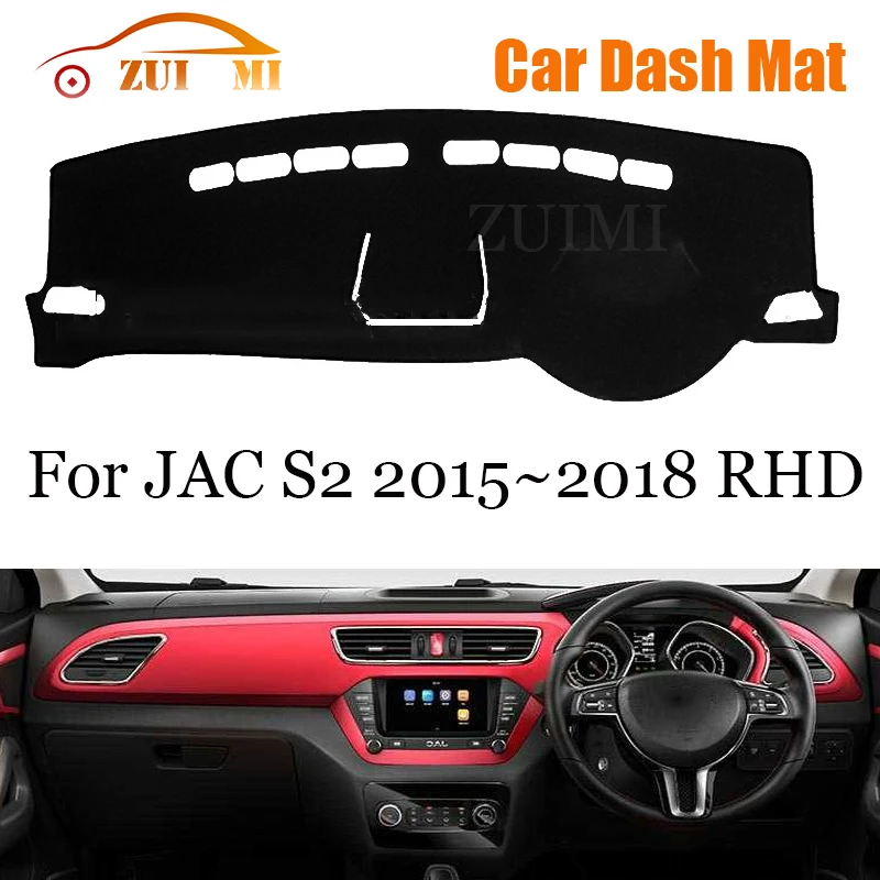 ZUIMI Dashboard Cover Dash Mat Dashmat For JAC S2 2015~2018 LHD RHD Dash Board Cover Pad Sun Shade