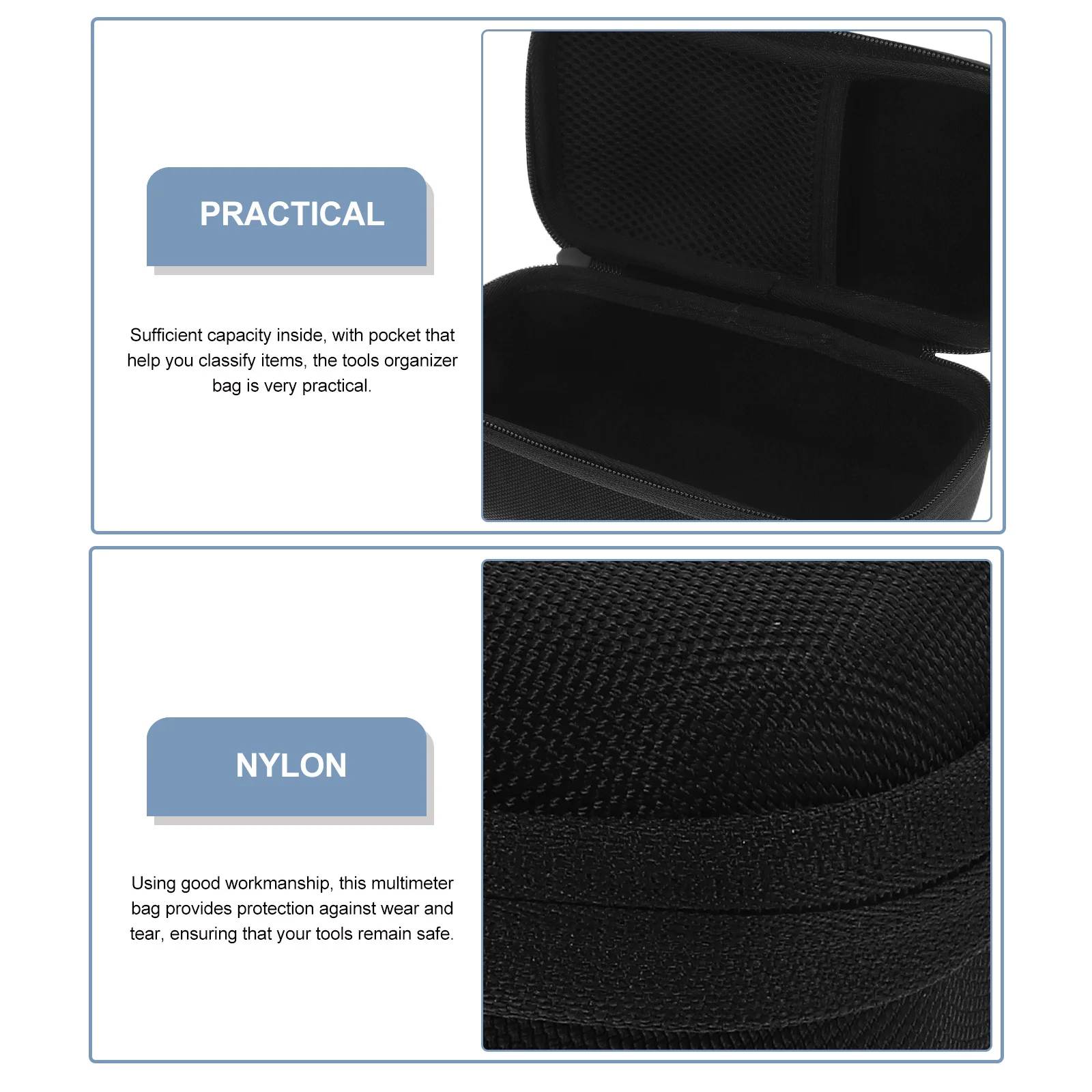 حقيبة حمل متعددة سعة كبيرة حقيبة أدوات مقاومة للماء لمقياس المشبك المتعدد والأدوات الصغيرة أداة احترافية #1