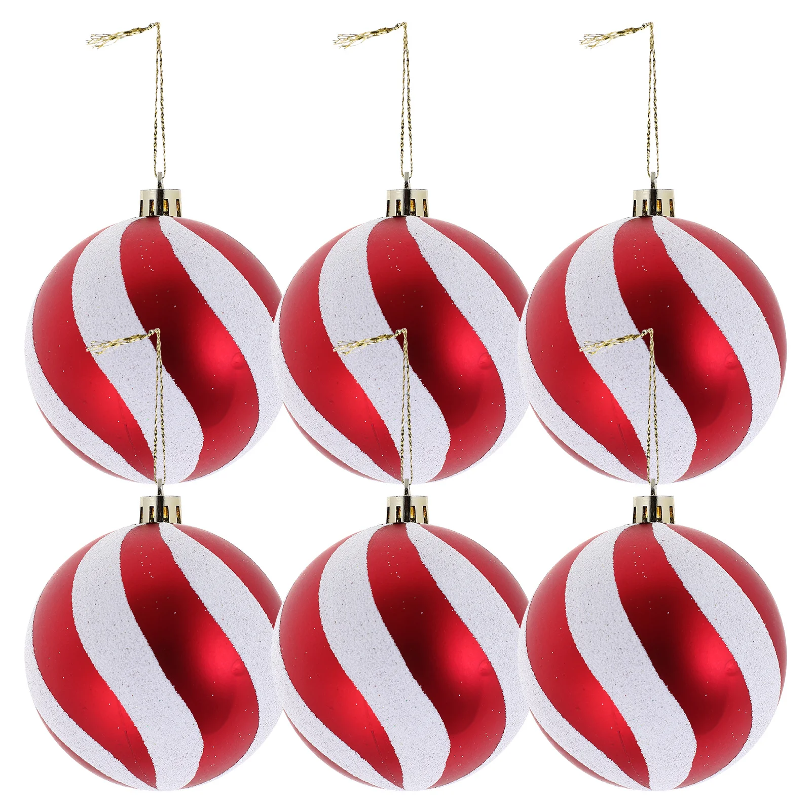 

6pcs Christmas Ball Pendant Lovely Delicate Hanging Decoration For Xmas Tree Party Home Coffee Shop Supermarket Decor Christmas