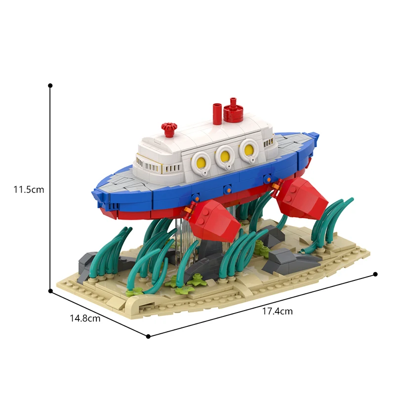 Submarine Building Blocks Assembly Bricks Brinquedos para Família e Amigos, Série de Animação Clássica, Holiday Gifts, 792Pcs