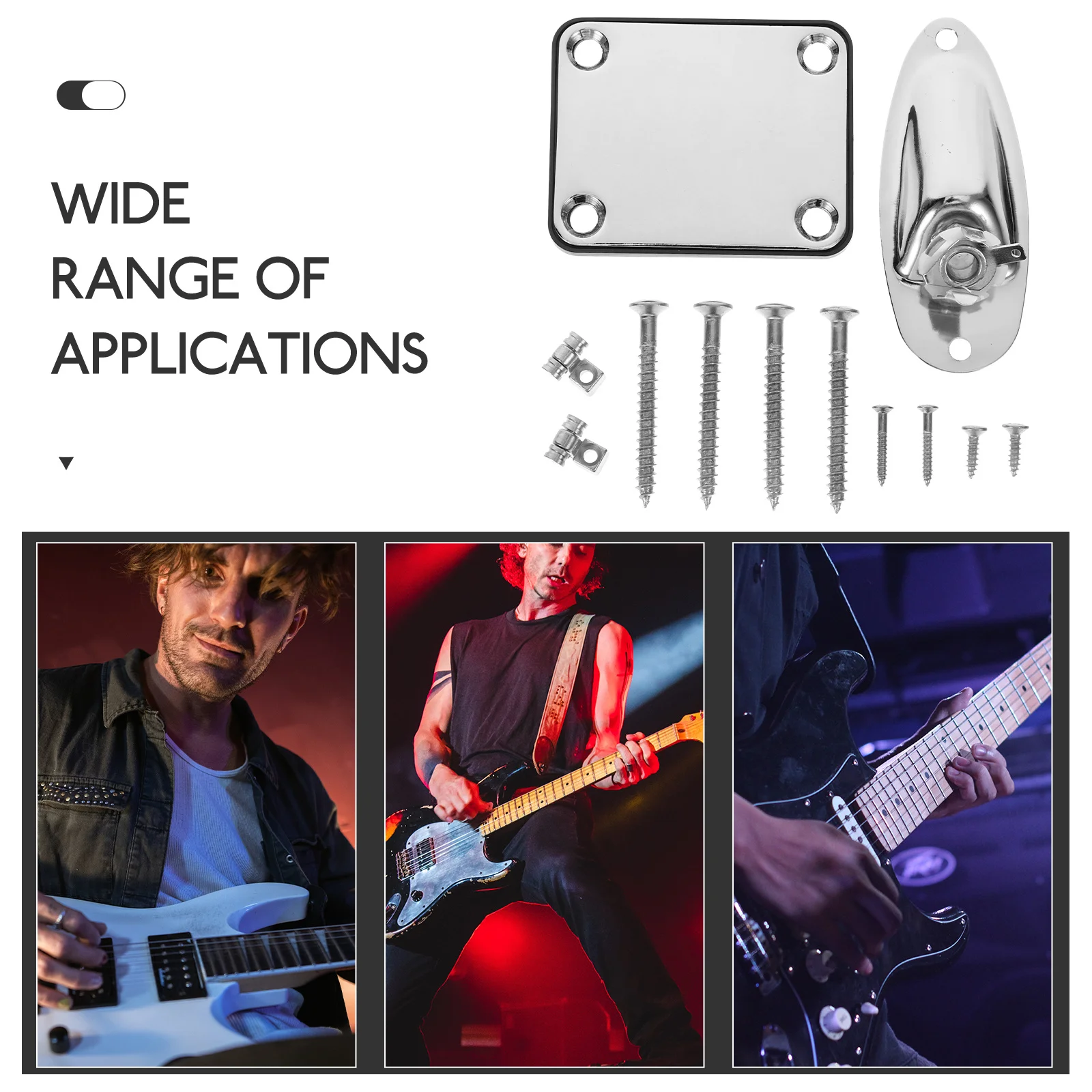 

1 set 1 Set Jack Plates Replacement For Electric Guitar Bass Input Output Socket Plate Fittings Guitar Parts Accessory