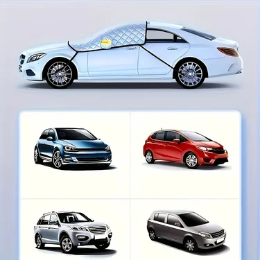 1pc Front Windshield Snow Cover Anti-Frost Windshield Window Thick Sunshade Car Snow Cover Front Side Windows, Winter Supplies