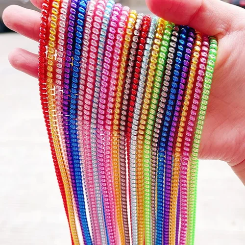 Imagen 1 del producto Protector de Cable USB de 1,6 m para iphone 11 12 pro, cubierta protectora de Cable de auriculares, funda protectora de línea de cargador de datos colorida