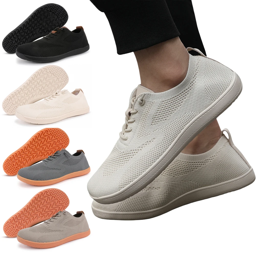 Minimalist Barefoot Shoes Cross Trainer Shoes Comfortable Wide Diabetic Shoes Breathable Lightweight Tennis Shoes for Men Women