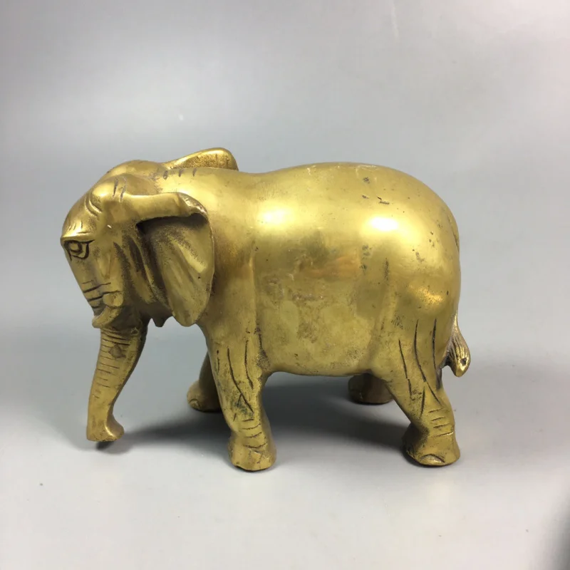 

Brass Gold-Plated Little Elephant Ornament Bronze Ornaments Living Room Study Decoration Crafts