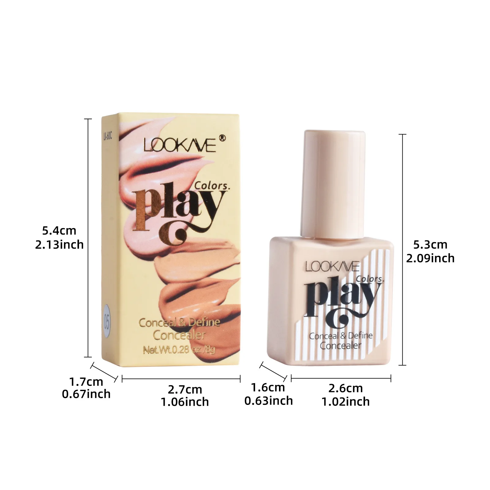 Moisture Small Square Bottle Concealer Liquid Even Skin Tone Whitening Clear Foundation Used For Beginners Daily Makeup