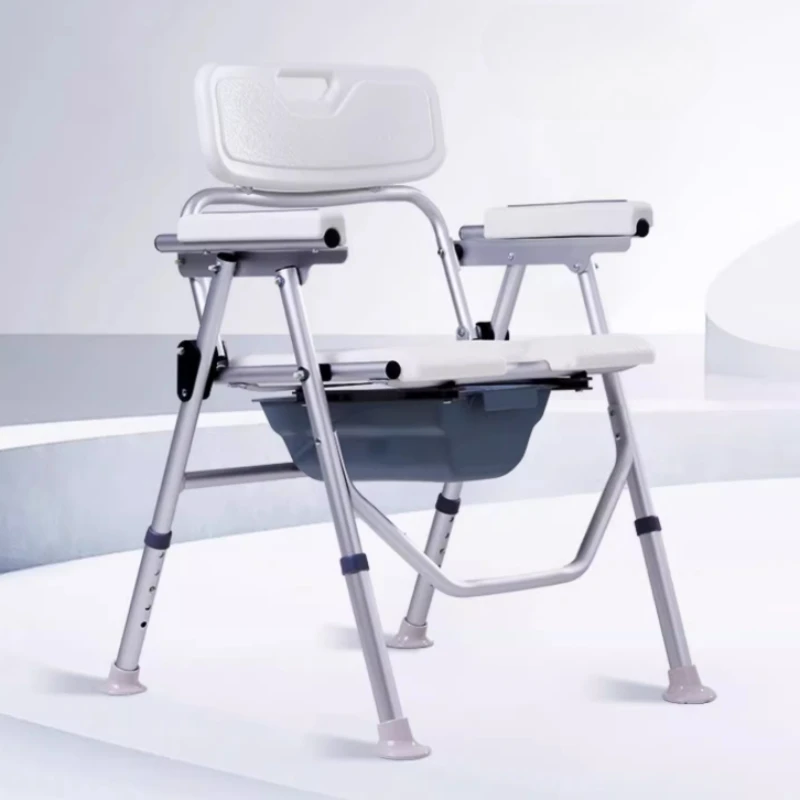 Kursi Toilet 3 In 1 Kursi Kamar Mandi-Toilet Toilet Samping Tempat Tidur dengan Lengan - Kursi Toilet Tinggi dengan Pegangan & Kursi Mandi