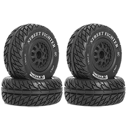 RED SPIDER 112mm 1/10 Short Course Truck Tires Tyre Wheel With 12mm Hex For Slash Arrma Senton HuanQi 727 Vkar HSP Rc Car