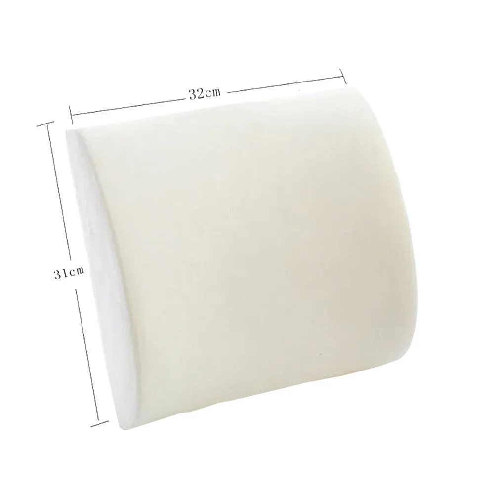 Premium Memory Foam Lumbar Support Cushion for Back Pain Relief Ergonomic Travel Pillow Car Plane Train Bus Home Office Use