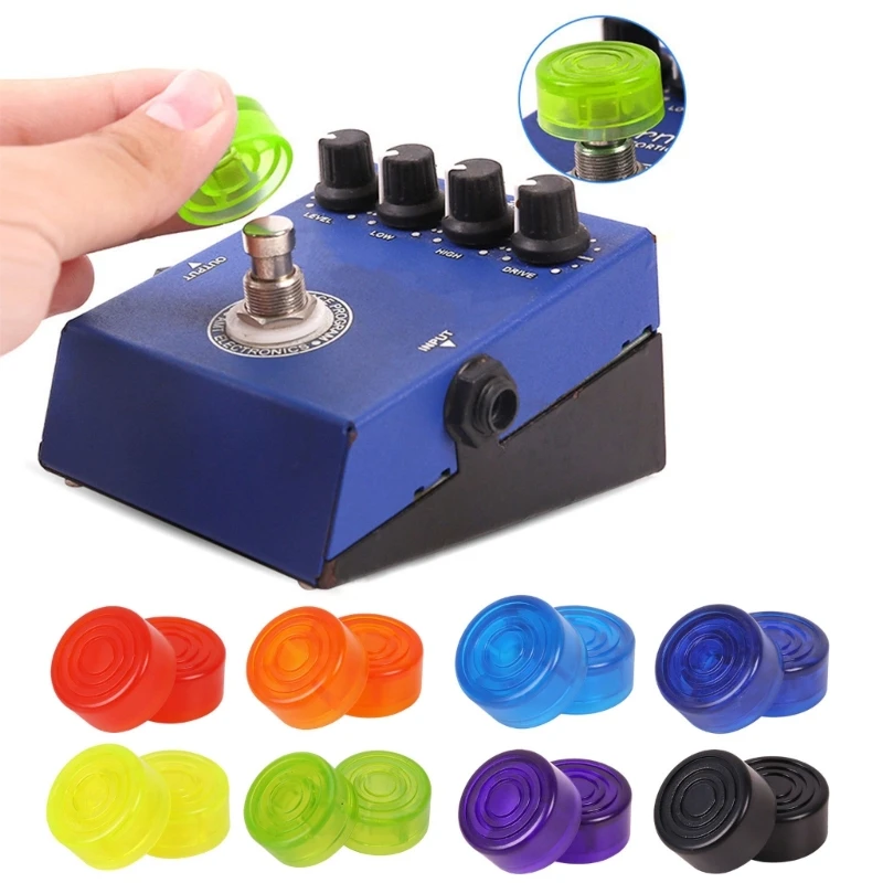 Botones de Pedal para interruptor de pie, tapa de protección para uñas de pie, efecto de guitarra