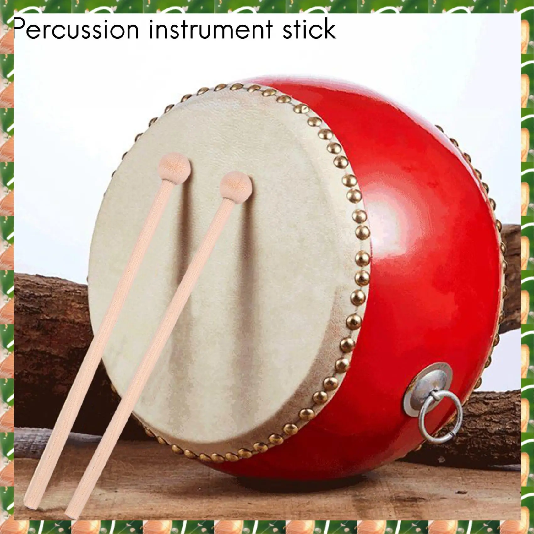 Sportrush-2 Pair Wood Mallets Percussion Sticks For Energy Chime, Xylophone, Wood Block, Glockenspiel And Bells