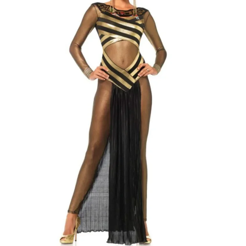 Halloween Oude Egypte Grote Egyptische Paleis Cleopatra Koningin Jurk Cosplay Danseres Party Show Nachtclub Kostuum Toneelkleding