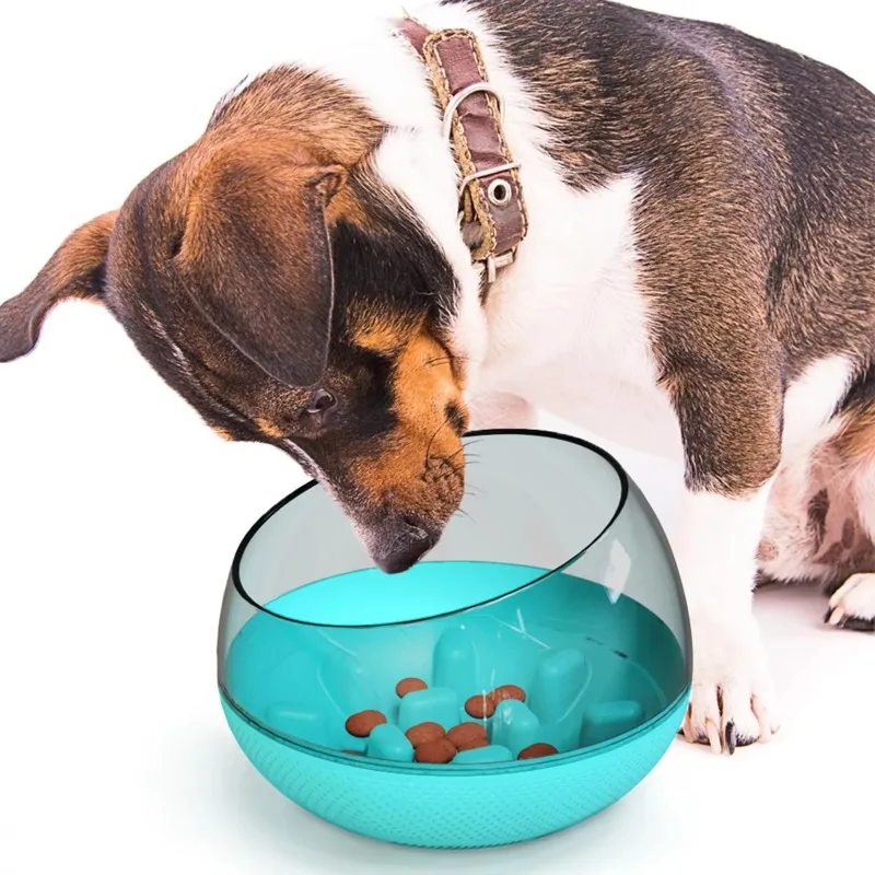 

Экологичная, удобная для путешествий пластиковая миска-медленник для домашних животных с закругленными краями, защитой от проливания и опрокидывания для собак и кошек