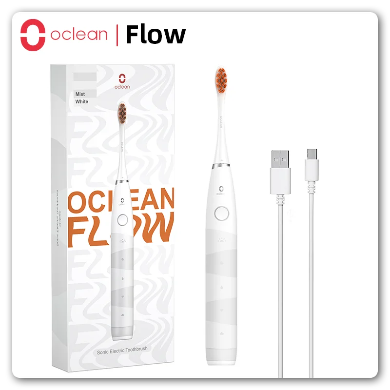 Oclean Flow Pintar Sekali Sonic Listrik Listrik Sikat Gigi Set Pakaian Isi Ulang Otomatis Otomatis Magnetik Sikat Gigi Kit Kit IPX7 Dental Dental Pemutih Pembersih
