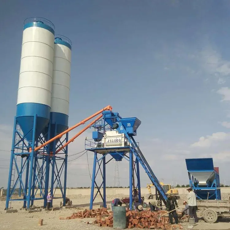 Pabrik Batching Beton Otomatis Penuh dengan Skip Hopper 50m3/jam