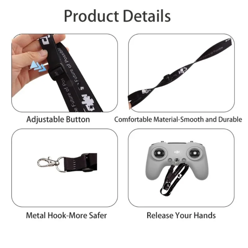 Регулируемый передатчик/пульт дистанционного управления, шейный ремень для FPV дрона, ремень с дистанционным управлением для дрона DJI AVATA/FPV/Phantom 3 4,