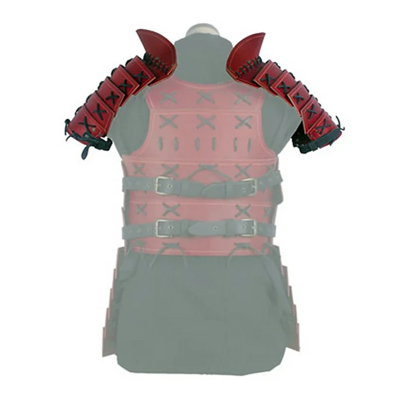 Medieval Ninja Samurai Shoulder Guard Armor Pads Viking Knight Cosplay Costume Steampunk PU Pauldrons Cover Cape Party Accessory