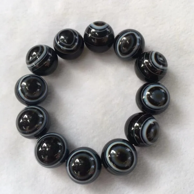 

Браслет из натурального шелка с агатом для мужчин и женщин, модные и универсальные украшения