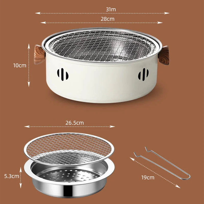 Mini Brazier Portable Barbecue Grill Folding Fire Pit Grills Home Camping Furnace Bbq Kitchen Utensils Charcoal Outdoor Grille