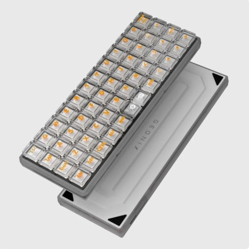 Geonix Rev2.5 Low Profile Half Aluminum Mechanical Keyboard Customized RGB 40layout Hot Swap Tri-mode Qmk/Via Gaming Keyboard