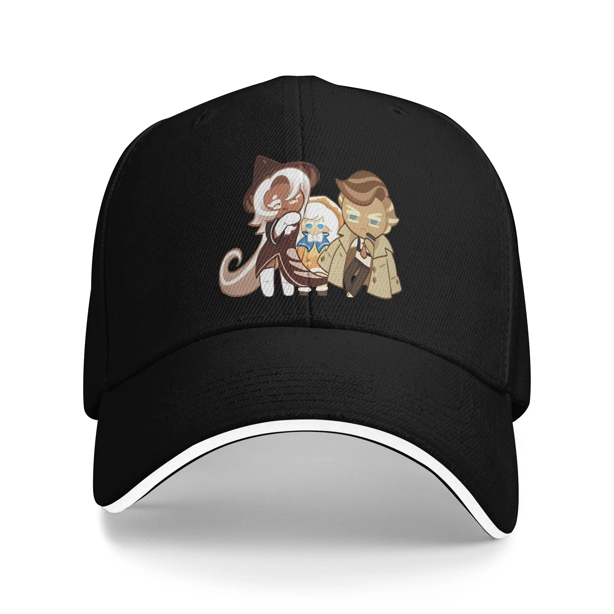 Almond Cookie Baseball Caps Fashion Cookie Run Kingdom Sandwich Caps Men Women Adjustable Headwear Outdoor