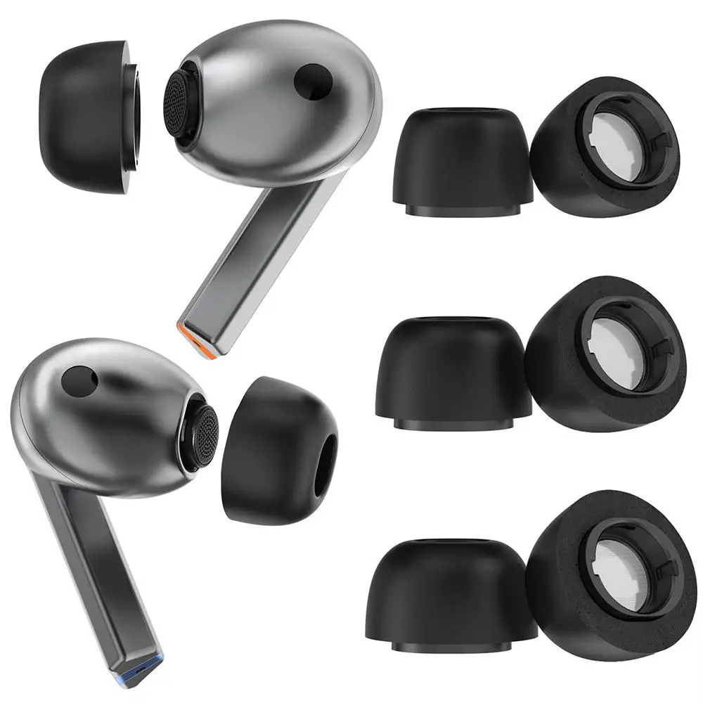 1 Set Memory Foam Ear Tips For Samsung Galaxy Buds3 Pro Earphone Earplugs Cover Replacement, 3 Pairs (S/M/L), 4 Pairs (XS/S/M/L)