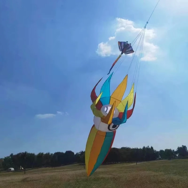 Cometas de calamar con colgante de 300cm, cometas hinchables de peces voladores, cometas suaves, cortavientos, cometa profesional, caballete de coche, envío gratis